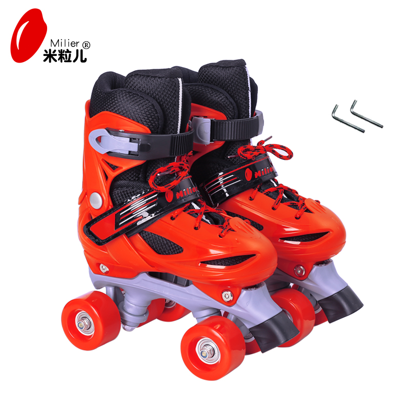 Red, pair of shoes, no gear
